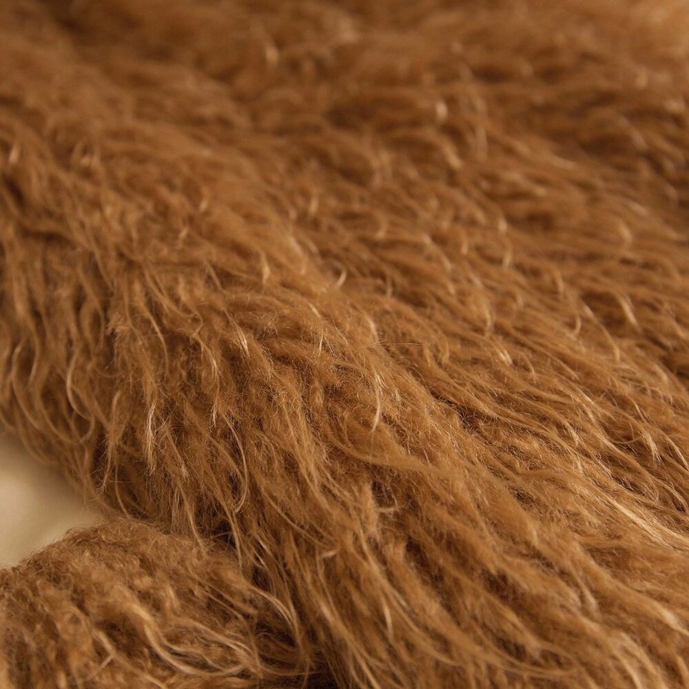 Brown Casual Women's Fluffy Long Faux Fur Coat - Picture 8 of 8